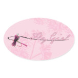 Fly Girl Oval Sticker