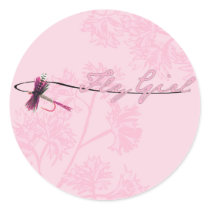 Fly Girl Round Stickers