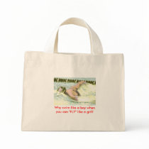"FLY LIKE  A GIRL"  Canvas Swim Tote Bag