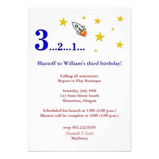Fly Me to the Moon for My Birthday Invite