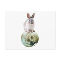 Fly me to the moon post card