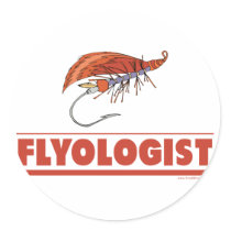 Fly ologist - Humorous Fly Tying, Fly Fishing stickers