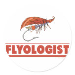 Fly ologist - Humorous Fly Tying, Fly Fishing stickers
