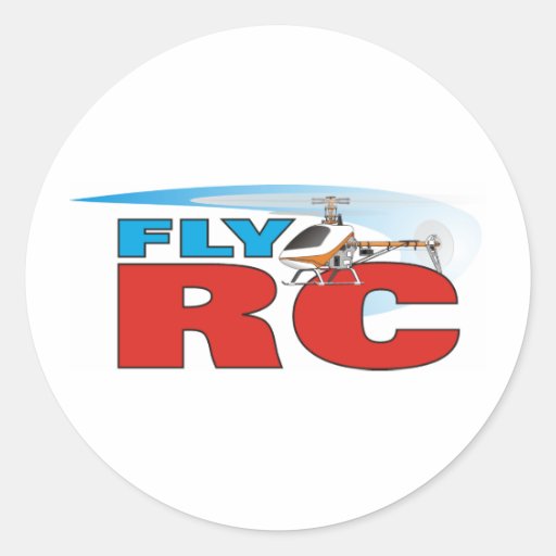 Fly RC Helicopters Classic Round Sticker Zazzle