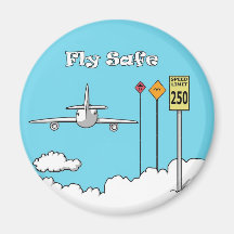"Fly Safe" Refrigerator Magnets