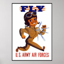 FLY -- U.S. Army Air Forces -- Border Poster
