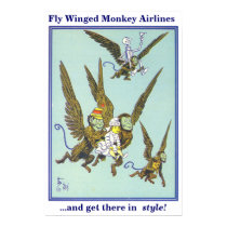Fly Winged Monkey Airlines posters by realtegan Fly Winged Monkey Airlines posters