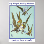 Fly Winged Monkey Airlines Print