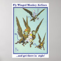 Fly Winged Monkey Airlines Print