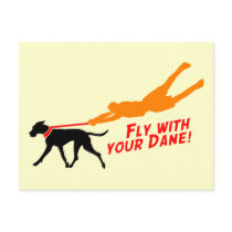 Fly With Your Dane postcards