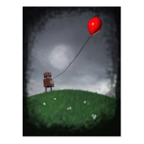 Fly Your Little Red Baloon Postcard postcards