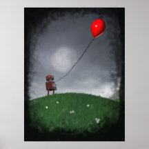 Fly Your Little Red Baloon Poster