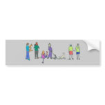 Flyball Crowd Color bumper stickers