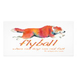 Flyball real dogs personalized photo card