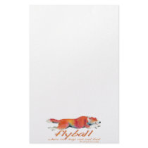 Flyball real dogs stationery paper