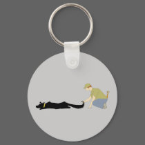Flyball Start Dog keychains