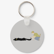 Flyball Start Dog keychains