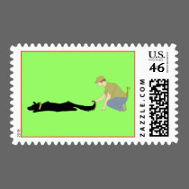 Flyball Start Dog stamps