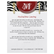Flyer Catering Cutlery Zebra Red