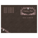 Flyer Diamond Jewelry Pink Brown Suede Floral