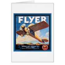 Flyer Orange Belt Packing Vintage Crate Label cards