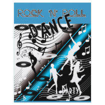 Flyer Rock 'n' Roll Retro Dance Party