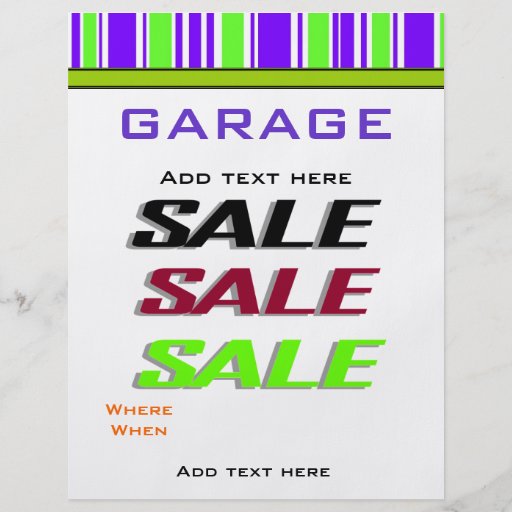 garage sale flyer template publisher