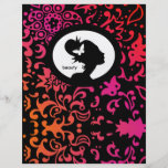 Flyer Salon Butterfly Woman Silhouette Colorful