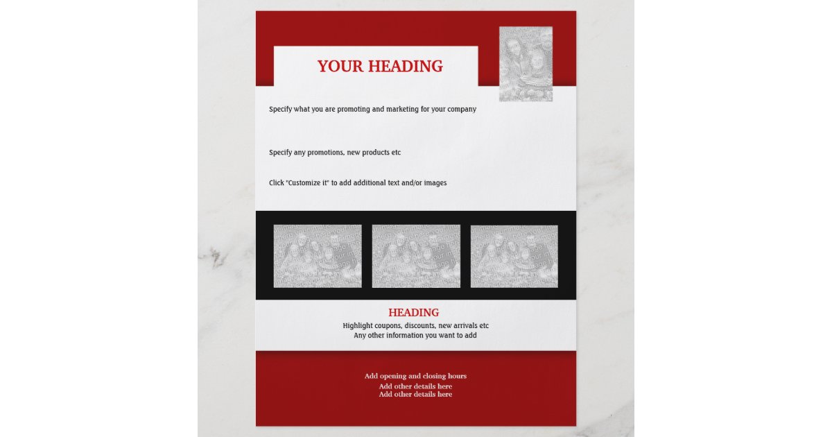 flyer template create your own 8 5 quot x11 quot zazzle make your own flyers for free