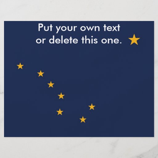 Flyer with Flag of Alaska, U.S.A.