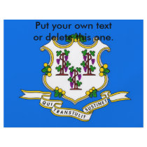 Flyer with Flag of Connecticut, U.S.A.