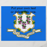 Flyer with Flag of Connecticut, U.S.A.