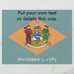 Flyer with Flag of Delaware, U.S.A.