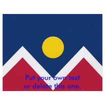 Flyer with Flag of Denver, Colorado, U.S.A. flyers