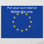 Flyer with Flag of European Union