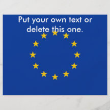 Flyer with Flag of European Union