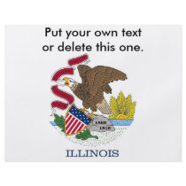 Flyer with Flag of Illinois, U.S.A.