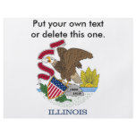 Flyer with Flag of Illinois, U.S.A.