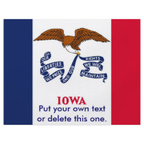 Flyer with Flag of Iowa, U.S.A.