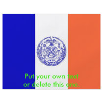 Flyer with Flag of New York City, U.S.A. flyers