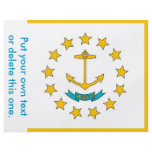 Flyer with Flag of Rhode Island, U.S.A.