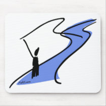 FlyFishing in the stream. mousepads