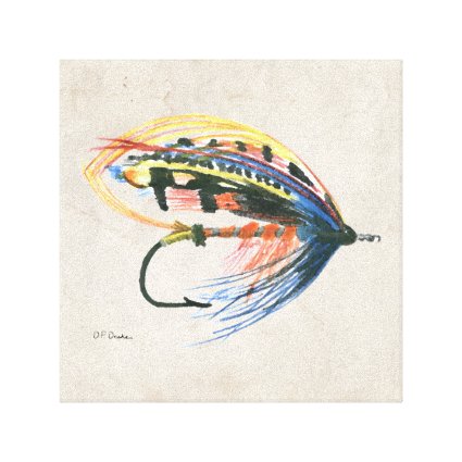 FlyFishing Lure Art Salmon Fly Lure Canvas Prints