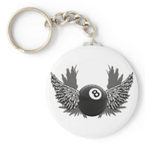 Flying 8Ball Keychain