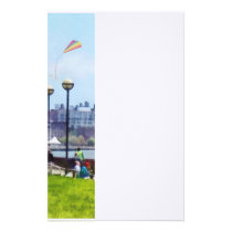 Flying a Kite at Pier A Park Hoboken NJ stationery