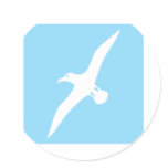 Flying Albatross Round Stickers