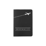 Flying Away/Jet Airplane/Personalized Pilot Passport Holder
