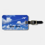 Flying Away/Jet Airplane/Personalized Pilot Tag For Luggage