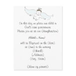 Flying Baby Angel Baptism Invitation Post Card