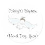 Flying Baby Angel Baptism Invitation Stickers